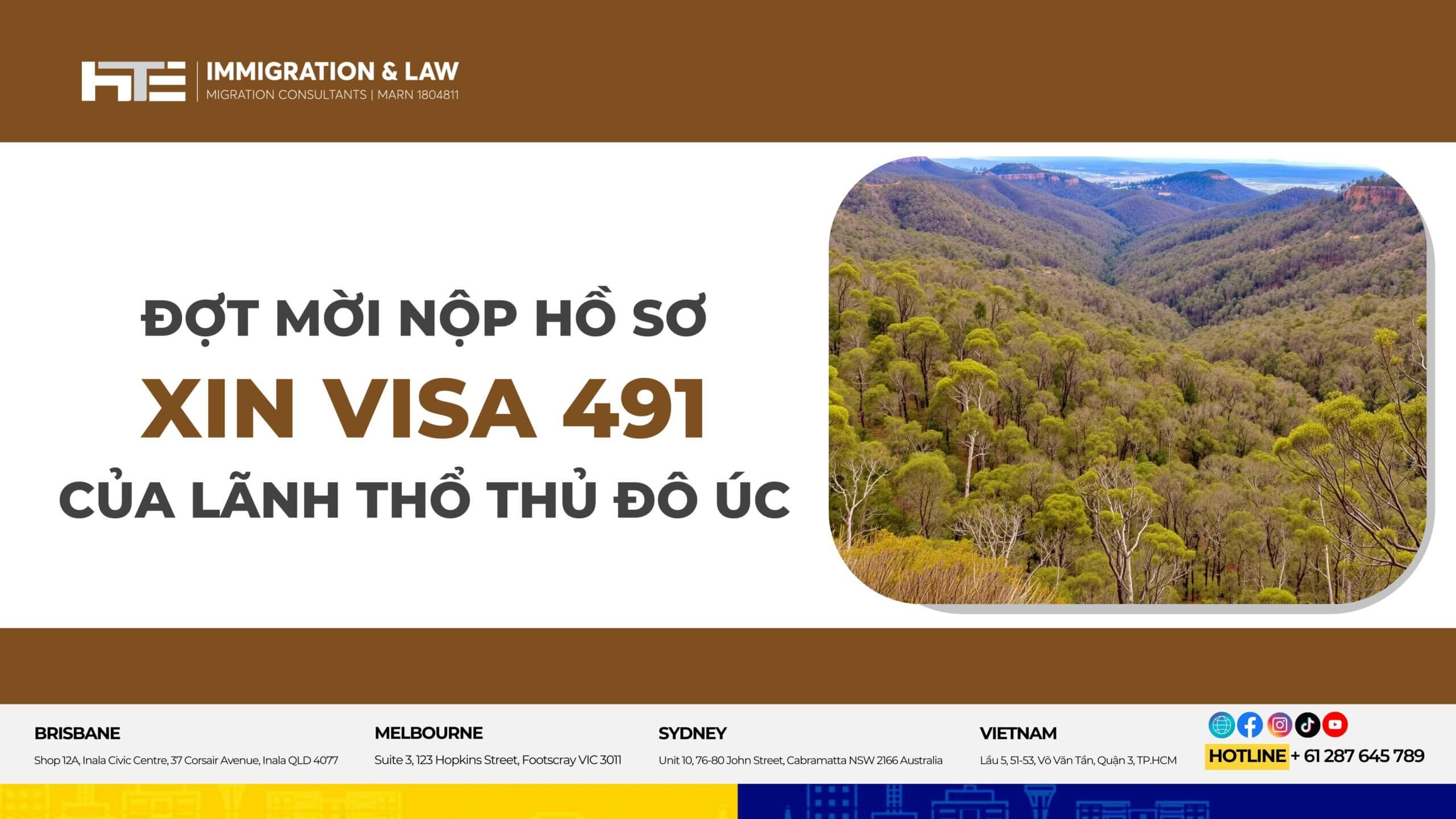 Vong Moi Nop Ho So Visa 491 Cua Lanh Tho Thu Do Uc