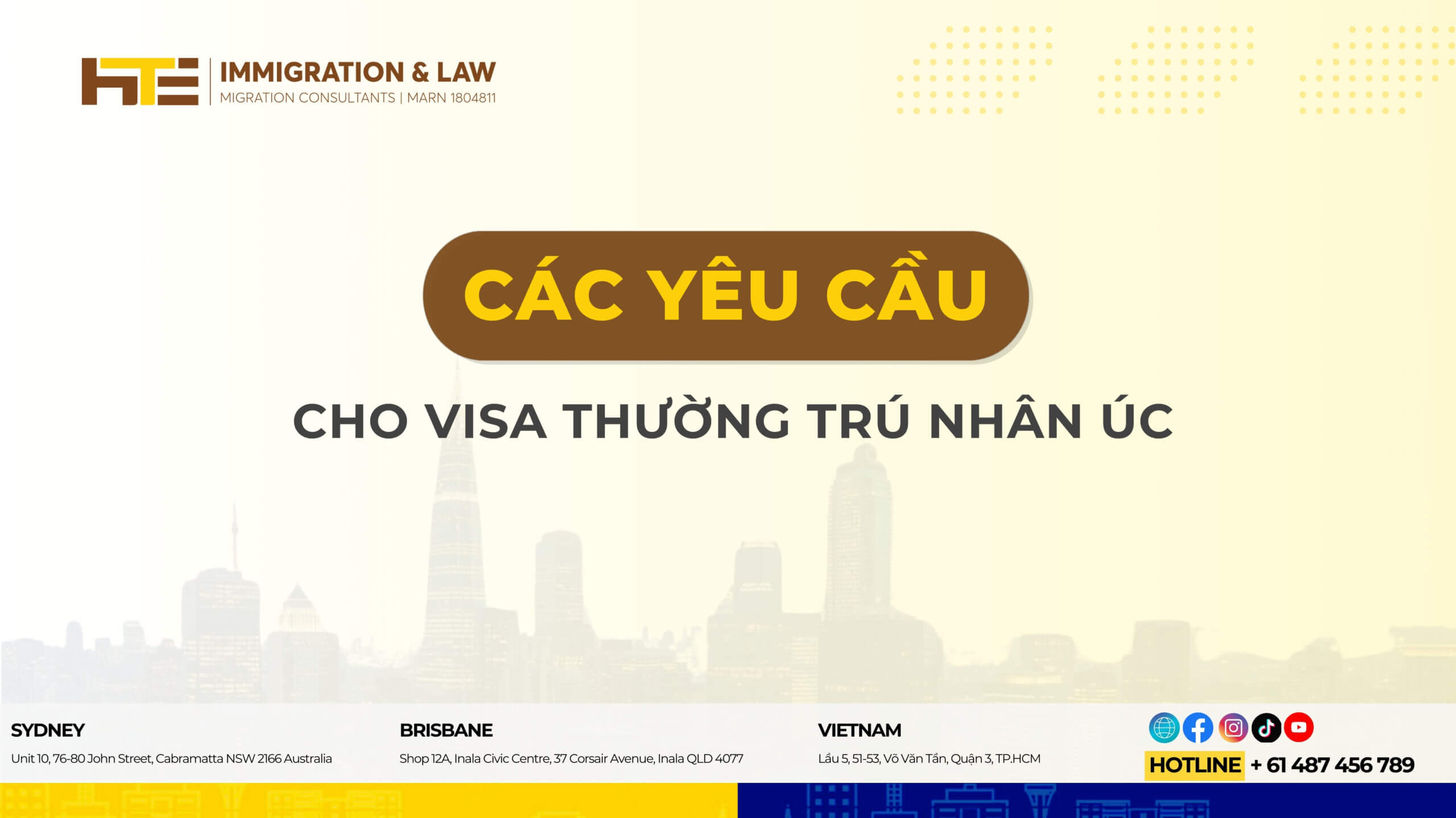 Cac yeu cau cho visa thuong tru nhan uc