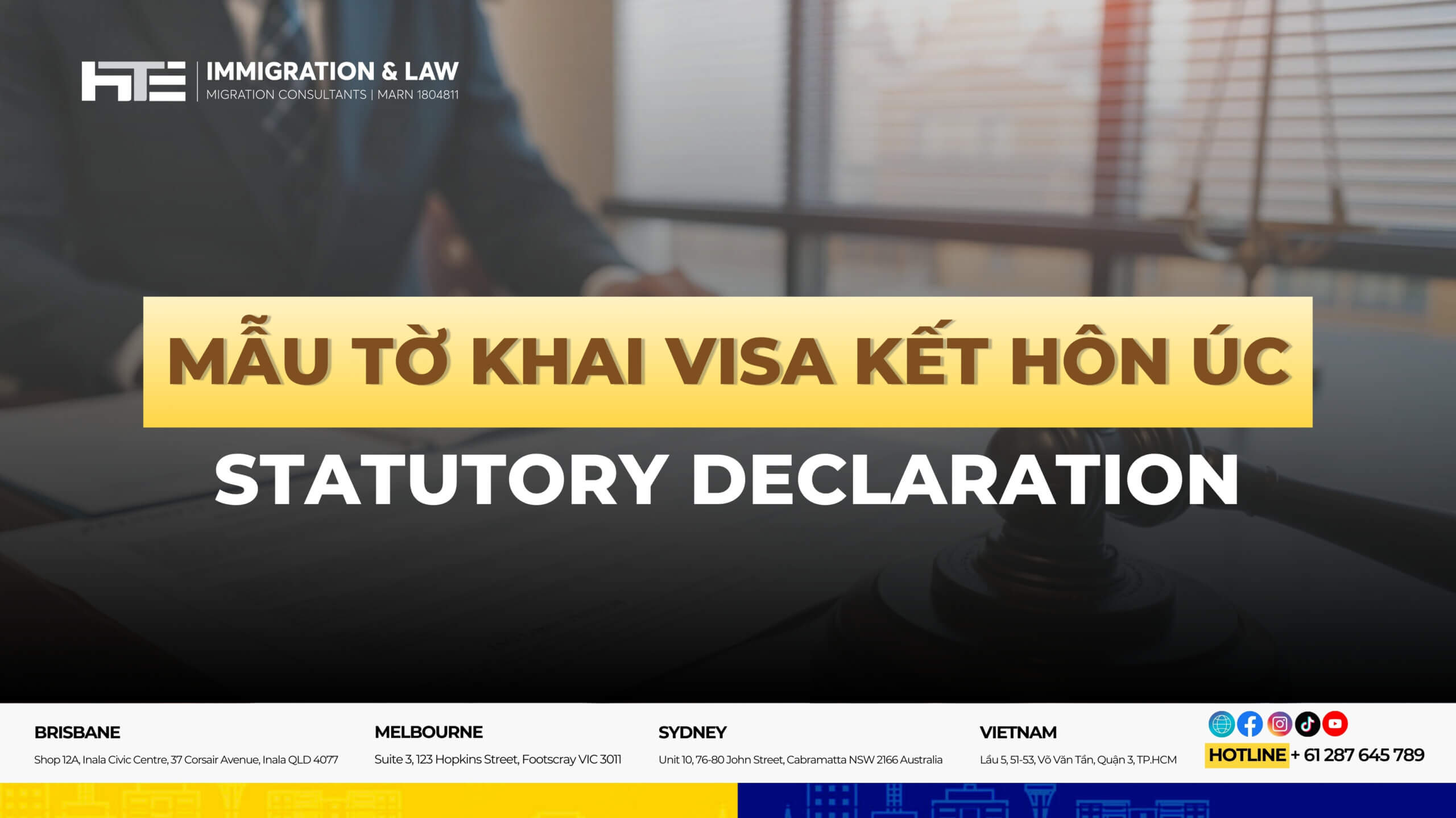 Mau to khai visa ket hon uc (statutory declaration)