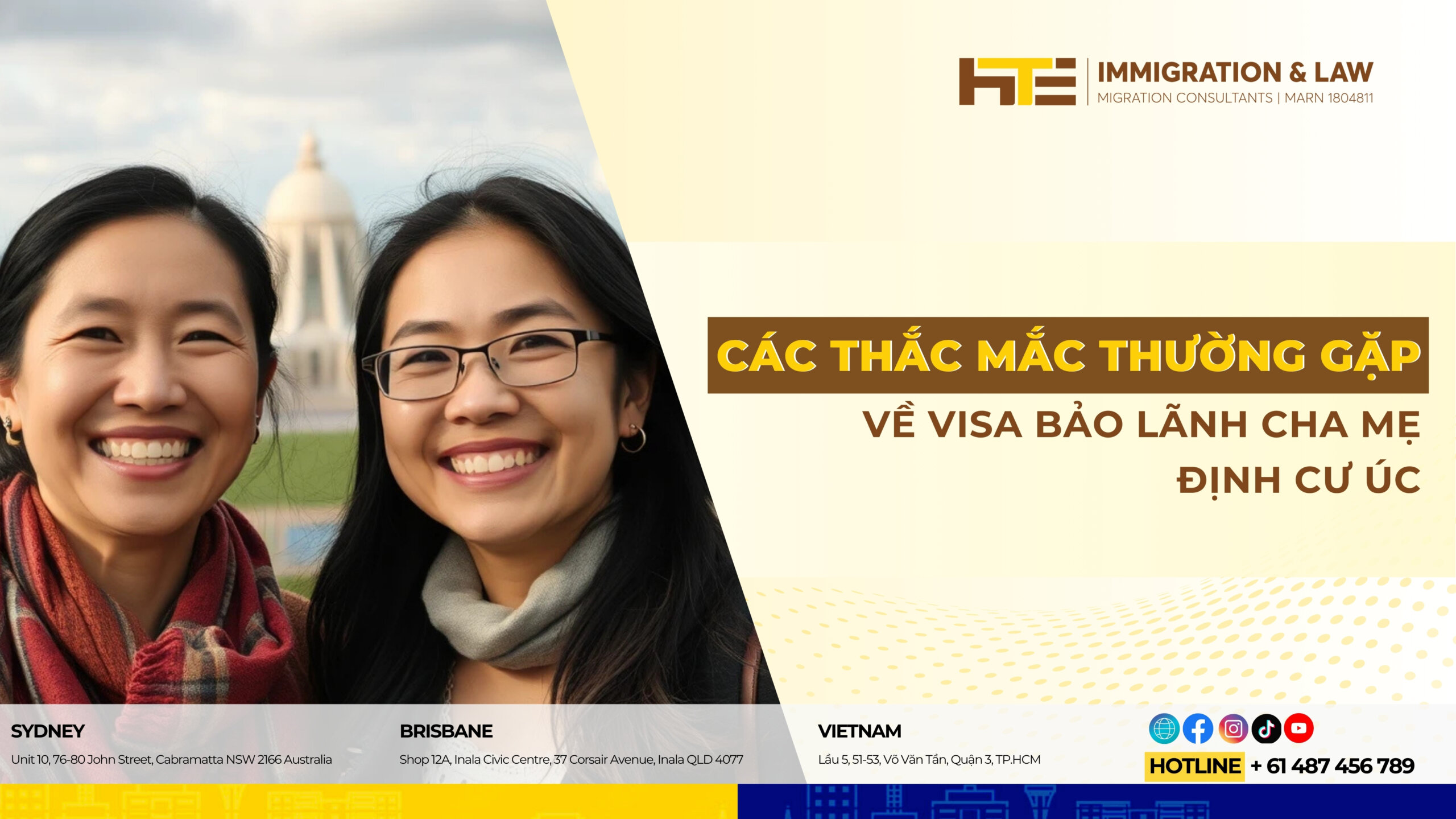 Cac thac mac thuong gap ve visa bao lanh cha me dinh cu uc