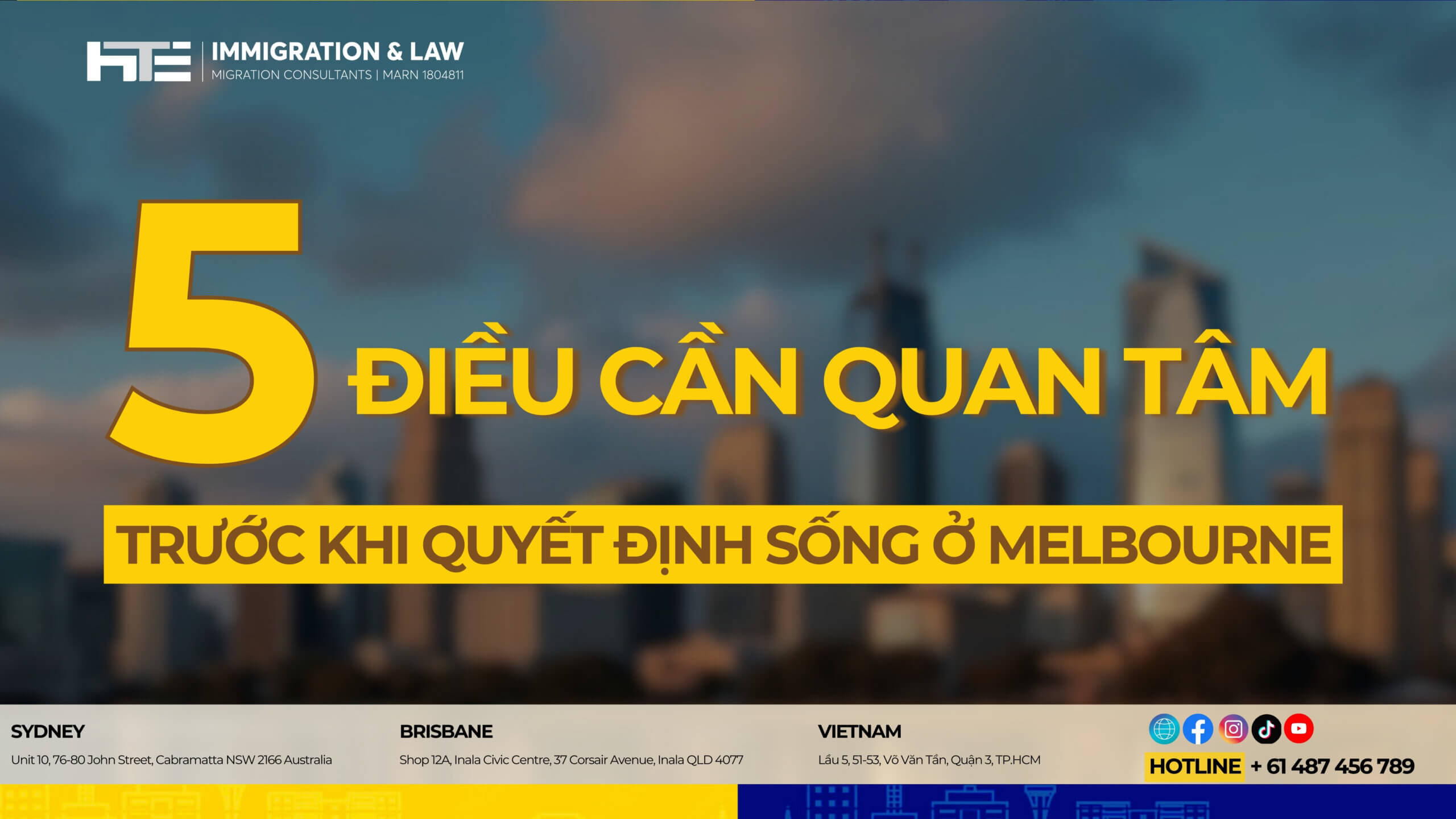 5 điều cần quan tâm khi quyết định sống ở Melbourne