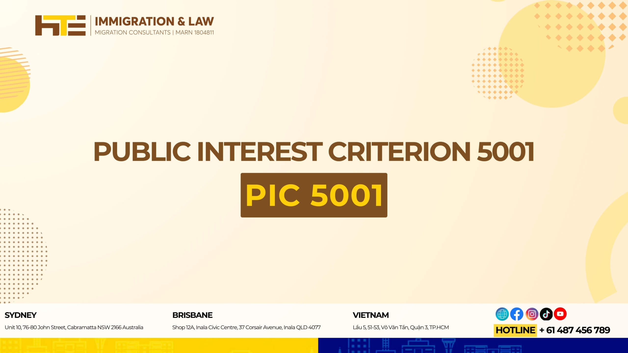 SPECIAL RETURN CRITERION 5001 - SRC 5001